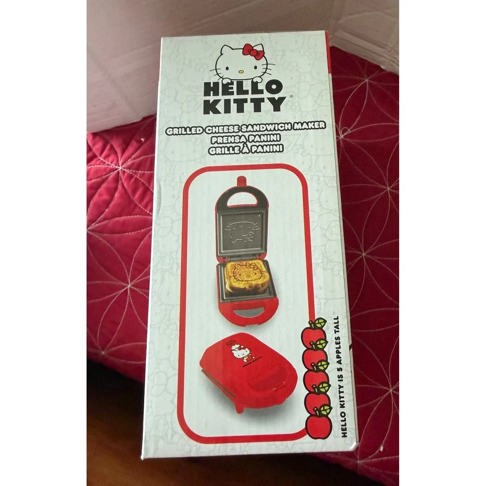 Sanrio Hello Kitty Grilled Cheese Sandwich Maker Panini Press Red New